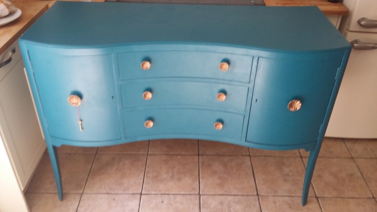 unique blue sideboard upcycled